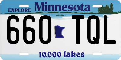 MN license plate 660TQL