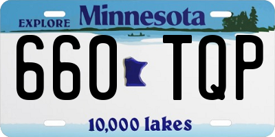 MN license plate 660TQP