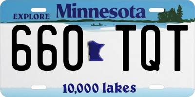 MN license plate 660TQT