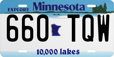 MN license plate 660TQW