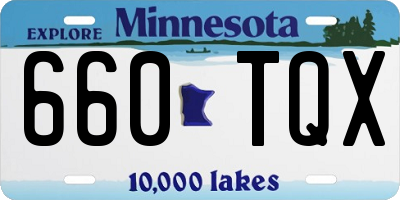 MN license plate 660TQX