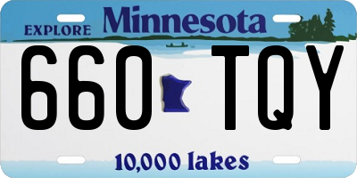 MN license plate 660TQY