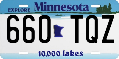 MN license plate 660TQZ