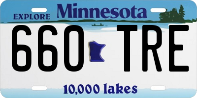 MN license plate 660TRE