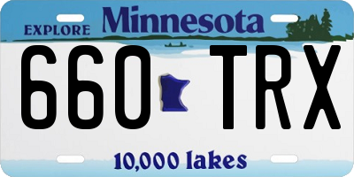 MN license plate 660TRX