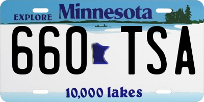 MN license plate 660TSA