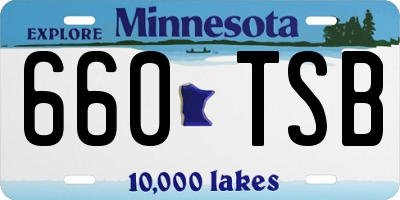 MN license plate 660TSB