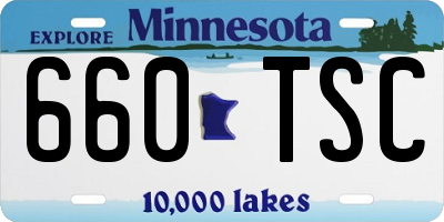 MN license plate 660TSC