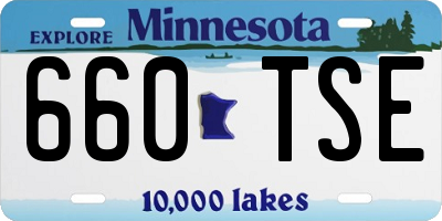 MN license plate 660TSE