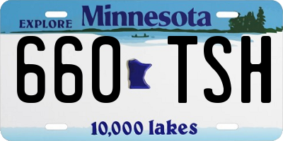 MN license plate 660TSH