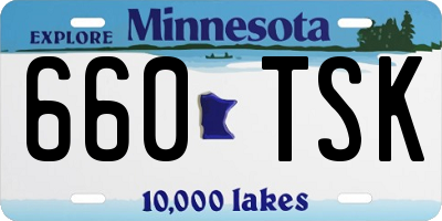 MN license plate 660TSK