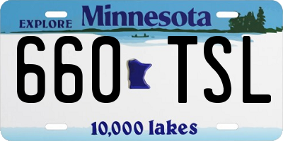 MN license plate 660TSL