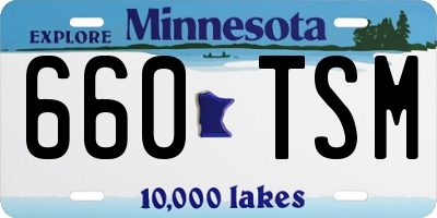 MN license plate 660TSM