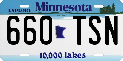 MN license plate 660TSN