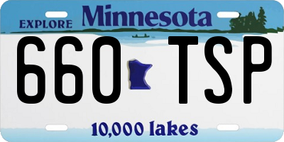 MN license plate 660TSP