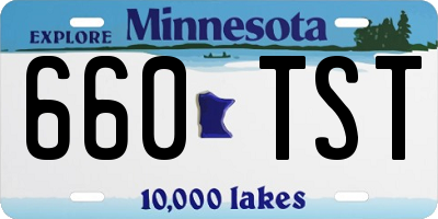 MN license plate 660TST
