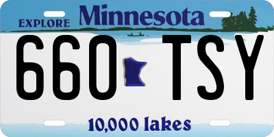 MN license plate 660TSY