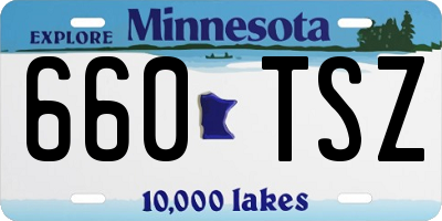 MN license plate 660TSZ