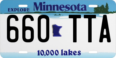 MN license plate 660TTA