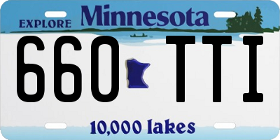 MN license plate 660TTI