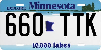 MN license plate 660TTK