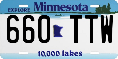 MN license plate 660TTW