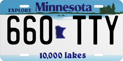 MN license plate 660TTY