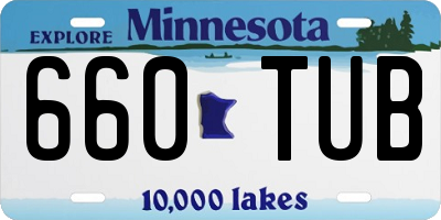 MN license plate 660TUB