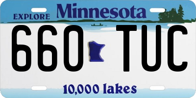 MN license plate 660TUC