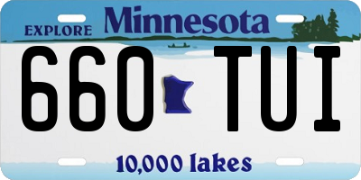 MN license plate 660TUI