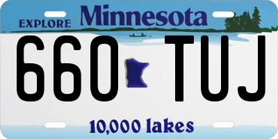 MN license plate 660TUJ
