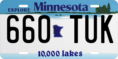 MN license plate 660TUK