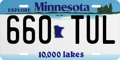 MN license plate 660TUL