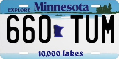 MN license plate 660TUM