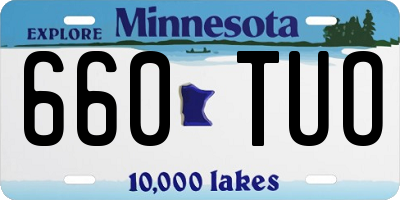 MN license plate 660TUO
