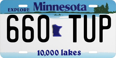MN license plate 660TUP