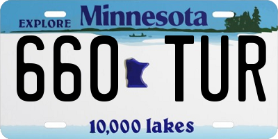 MN license plate 660TUR