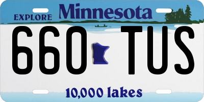 MN license plate 660TUS
