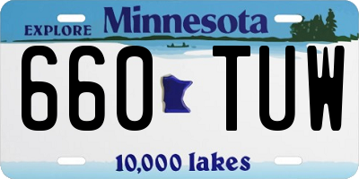 MN license plate 660TUW