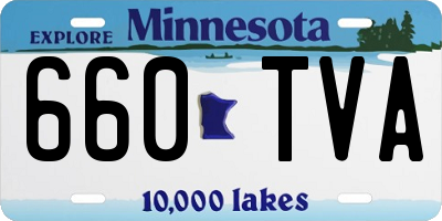 MN license plate 660TVA
