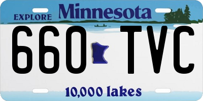 MN license plate 660TVC