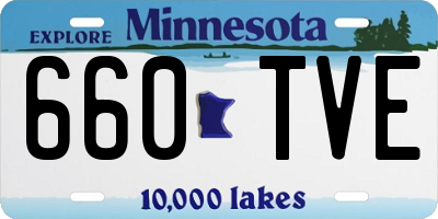 MN license plate 660TVE