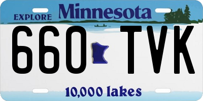 MN license plate 660TVK
