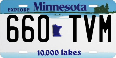 MN license plate 660TVM