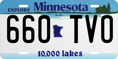 MN license plate 660TVO