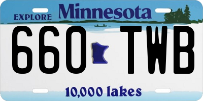 MN license plate 660TWB