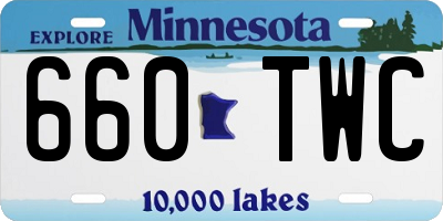 MN license plate 660TWC