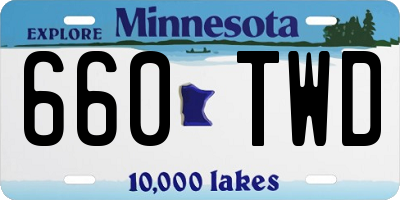 MN license plate 660TWD