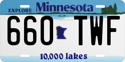 MN license plate 660TWF