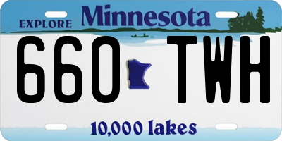 MN license plate 660TWH
